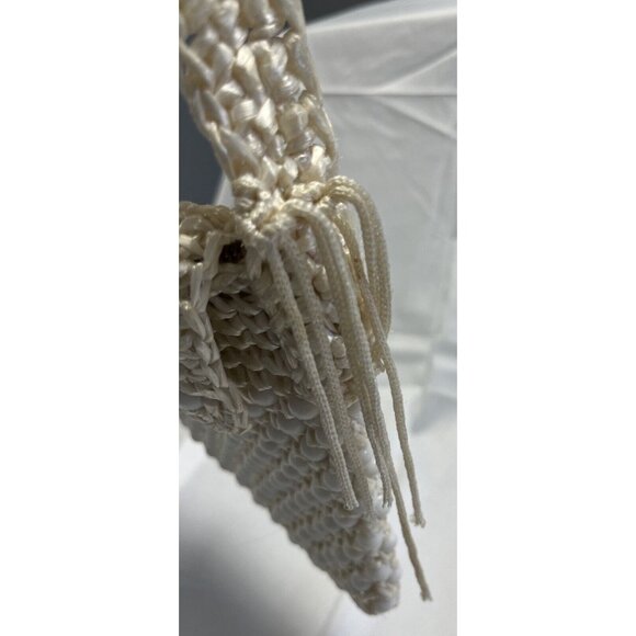 Vintage BB Shoulder Handbag Purse Beaded Tan 7”x8” Made In Hong Kong‎ - Picture 5 of 10